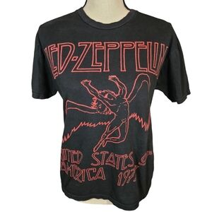Retro Led Zeppelin "United States Of America 1977" Black/Red,Small